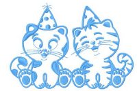 Fluffy birthday 3 embroidery design