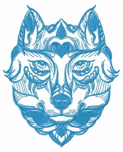 Fox in the mask 2 embroidery design