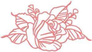 Red rose 13 embroidery design