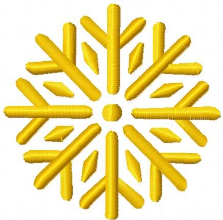 Gold snowflake free embroidery design