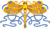 Fashion Celtic Dragonfly embroidery design