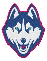 Connecticut Huskies logo 3 embroidery design