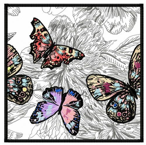 Butterfly's world 4 machine embroidery design      