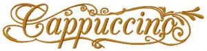 Cappuccino embroidery design