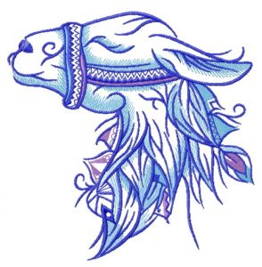 Lama 4 embroidery design