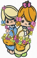 Friends embroidery design