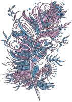 Firebird's feather embroidery design