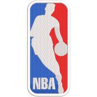 NBA logo frame embroidery design