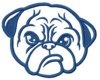 Snuffy pug-dog 2 embroidery design