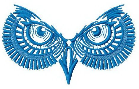 Owl eyes machine embroidery design