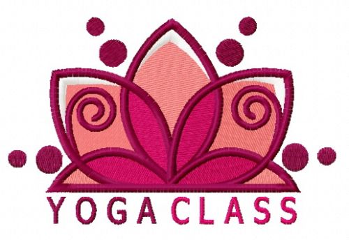 Yoga class 2 machine embroidery design