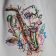 Art saxophone embroidered design