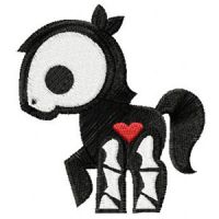 Skelanimals Carrie embroidery design