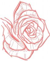 Light rose free embroidery design