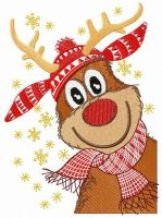 Stylish deer embroidery design