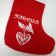 Embroidered Christmas sock with heart free design