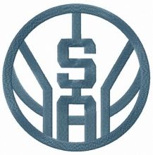 San Antonio Spurs one-colored logo embroidery design