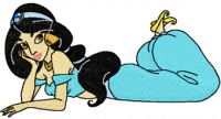 Disney Princess Jasmin embroidery design