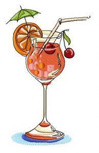 Cocktail 5 embroidery design