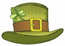 Irish top hat embroidery design