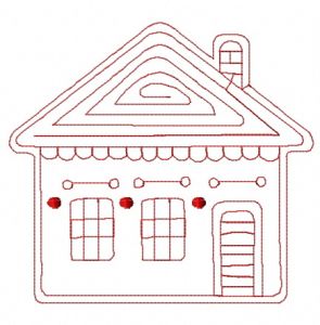 Gingerbread house 5 embroidery design
