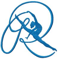 Gymnast embroidery design