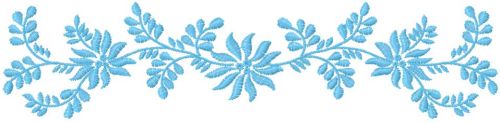 Blue decoration free embroidery design 2