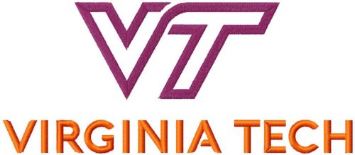 Virginia Tech Primary logo embroidery design