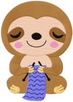 Koala knitter embroidery design