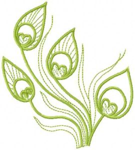 Green grass embroidery design