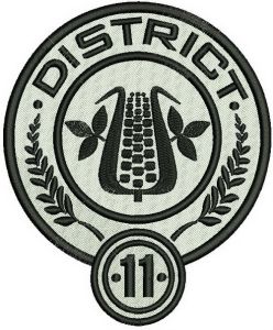 District 11 logo embroidery design