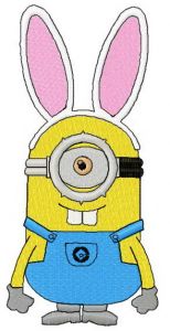Happy Easter Minion 3 embroidery design