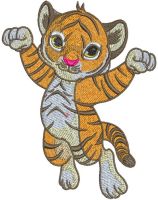 Little tiger embroidery design