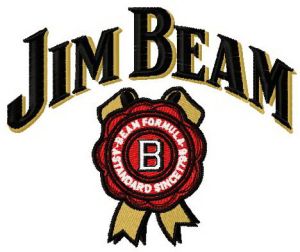 Jim Beam logo embroidery design