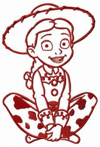 Jessie takes a rest embroidery design