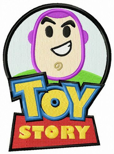 Toy Story badge machine embroidery design