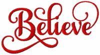 Believe free embroidery design