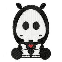 Skelanimals Thomas the Hippo  embroidery design