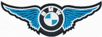 Auto wings logo embroidery design