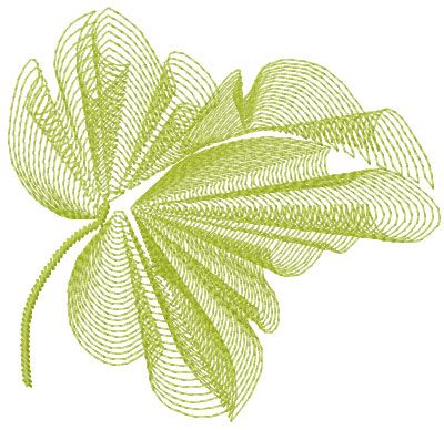 Leaf free embroidery design