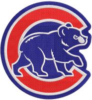 Chicago Cubs logo embroidery design