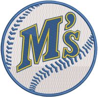 Seattle Mariners MLB Baseball Vintage logo embroidery design