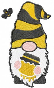 Honey gnome embroidery design