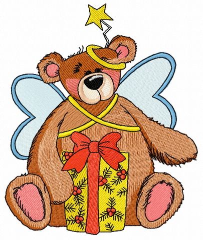 Teddy bear fairy 7 machine embroidery design