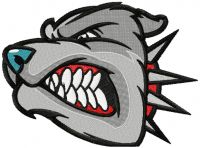 Dog mascot embroidery design