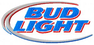 Bud Light logo embroidery design
