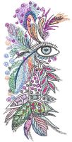 Rainbow of your eyes embroidery design