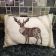 cushion with mosaic deer embroidery design