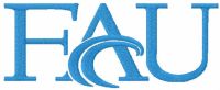 FAU logo embroidery design