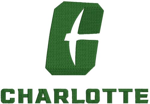 Charlotte 49ers logo 2020 alternate embroidery design